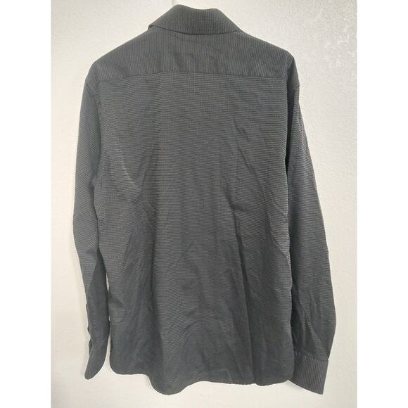 Ziggurat Mens Size XL Black & Gray Long Sleeve Button Up Dress Shirt - Picture 2 of 4